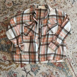 Women's Plaid Button Down Flannel Shirt